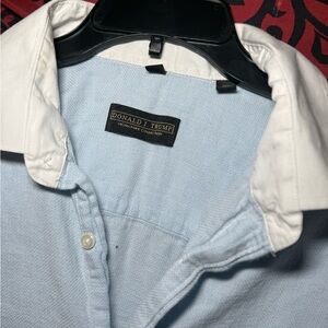 Light Blue Donald J Trump Signature Collection Button Up